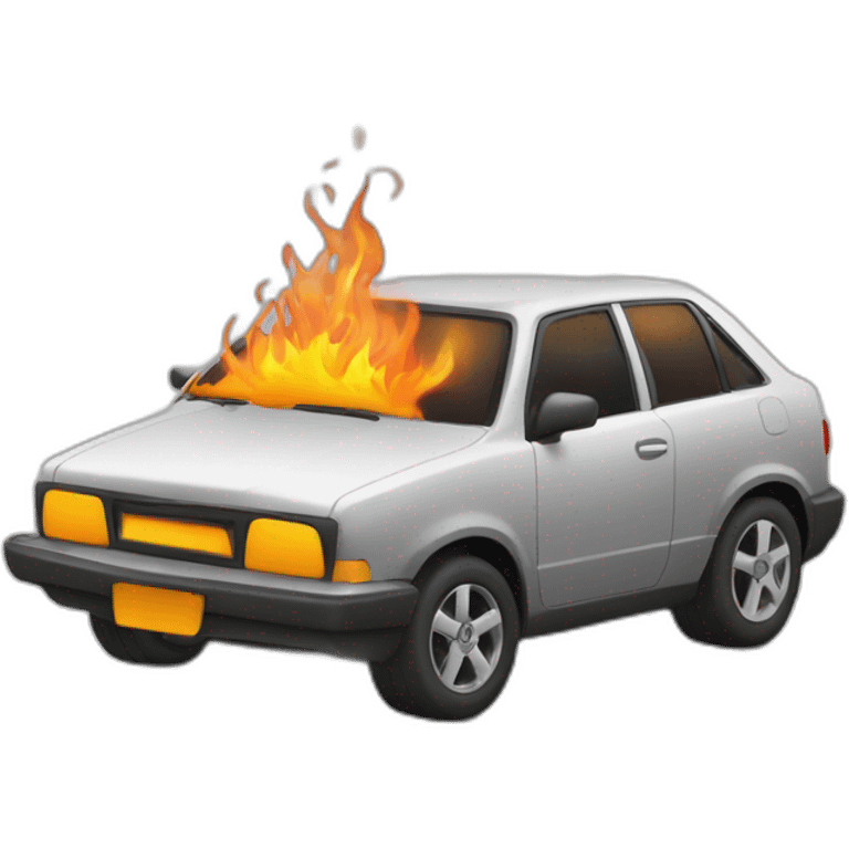 voiture en burn statique emoji