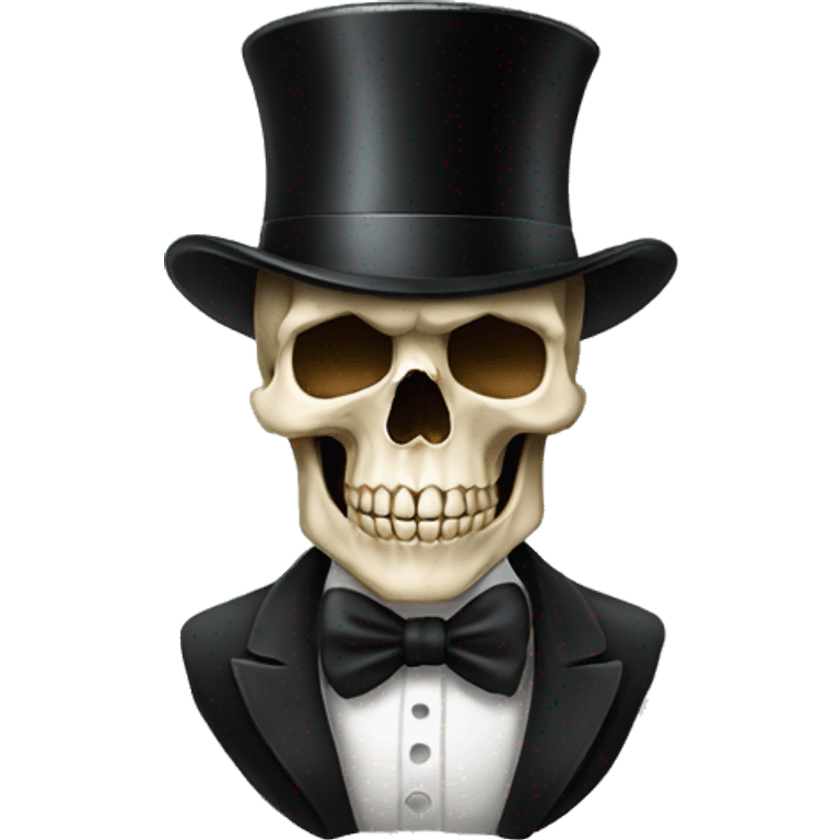 Skull emoji with tophat emoji