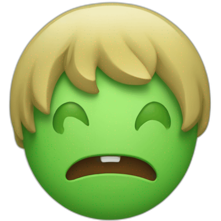 Moshi, vert avec des yeux emoji