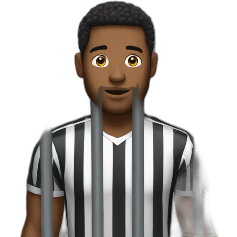 guy with juventus shirt in jail emoji