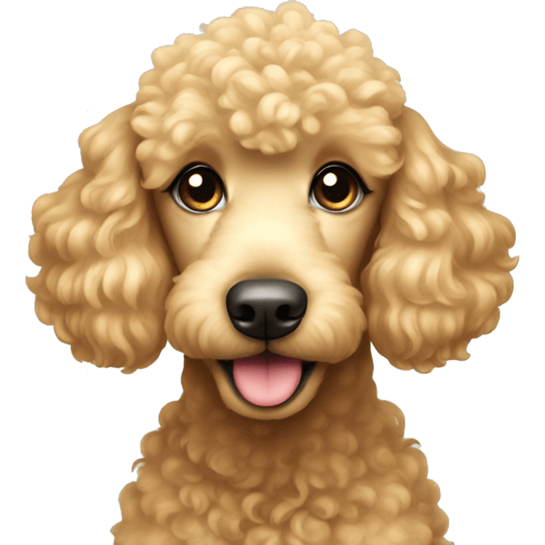 golden poodle looking cute  emoji