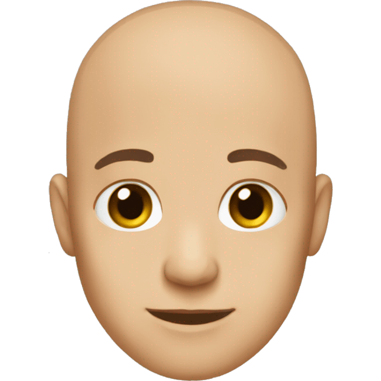 bald little bit brown and bald emoji