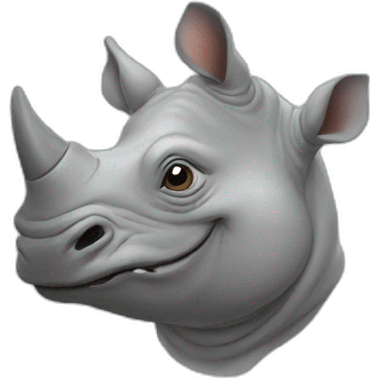 Waving hi rhino emoji