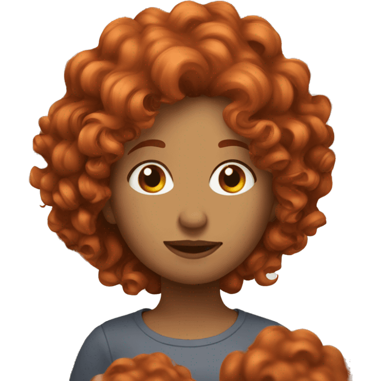 curly red hair girl emoji