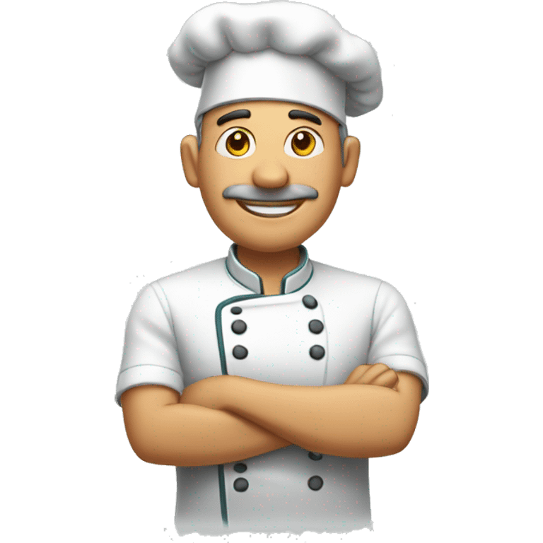 Cook man whit Fisch  emoji