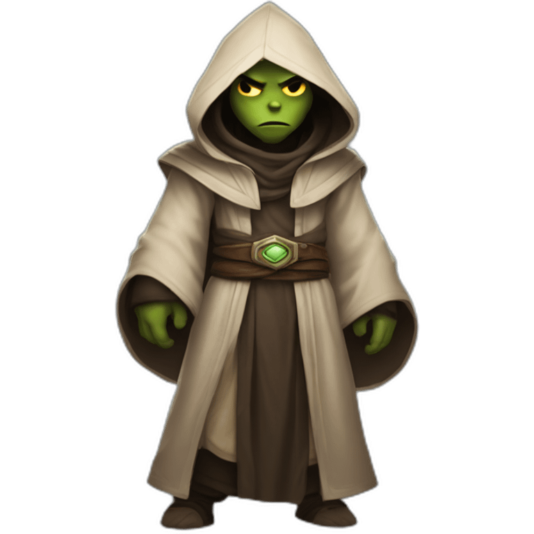 hooded jedi folding arms in world of warcraft emoji