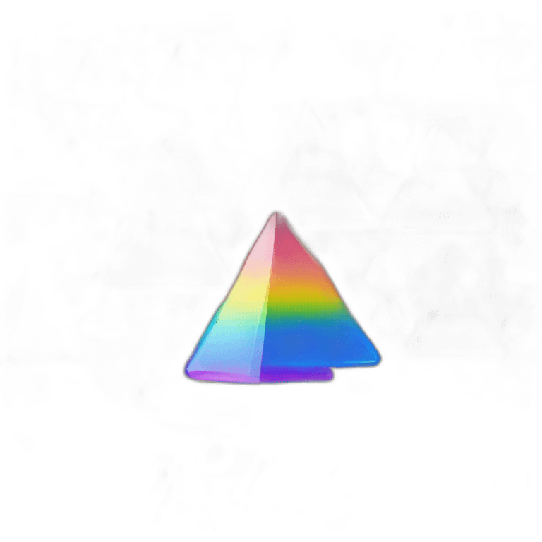 Rainbow glass pyramid emoji