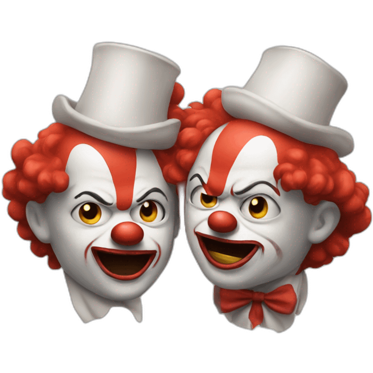 fighting clowns emoji