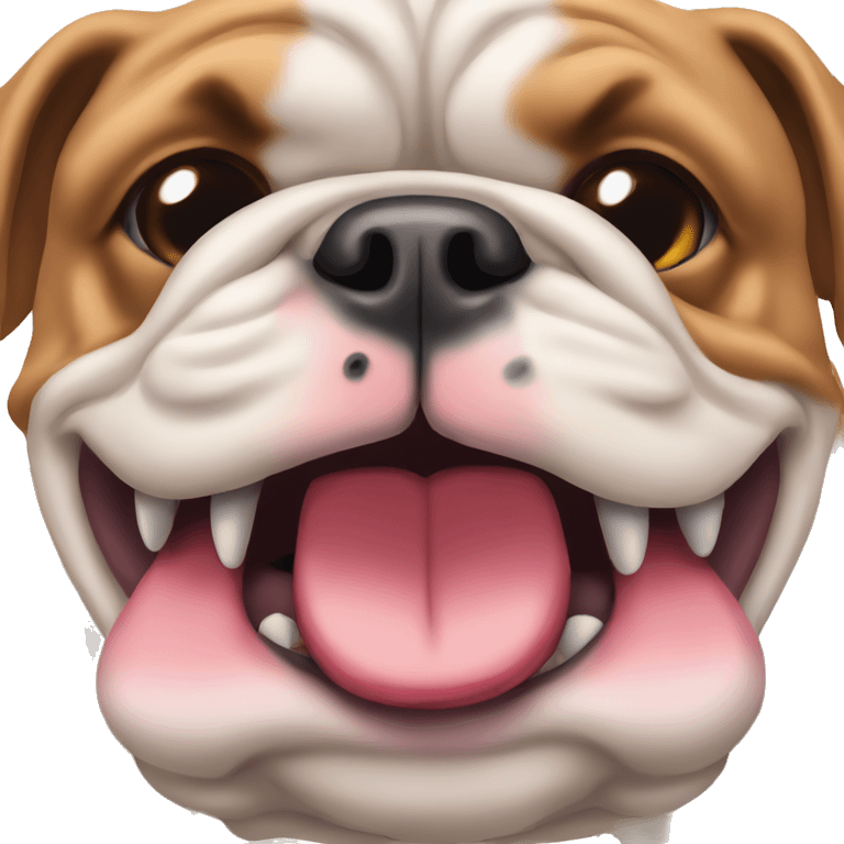 english bulldog mouth closed emoji