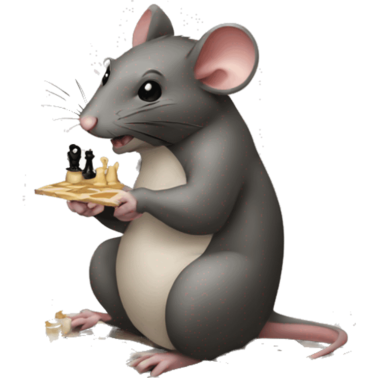 Rat eating chess emoji