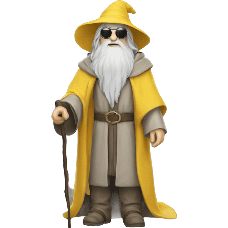 gandalf, yellow clothes, VR Glasses emoji