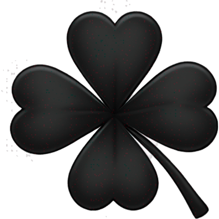 Black five clover leaf emoji