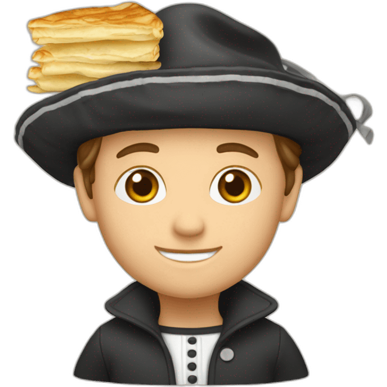 Breton avec une crêpe emoji