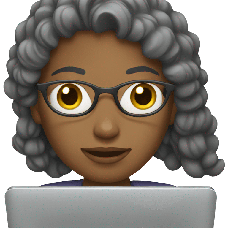 white woman with her laptop  emoji