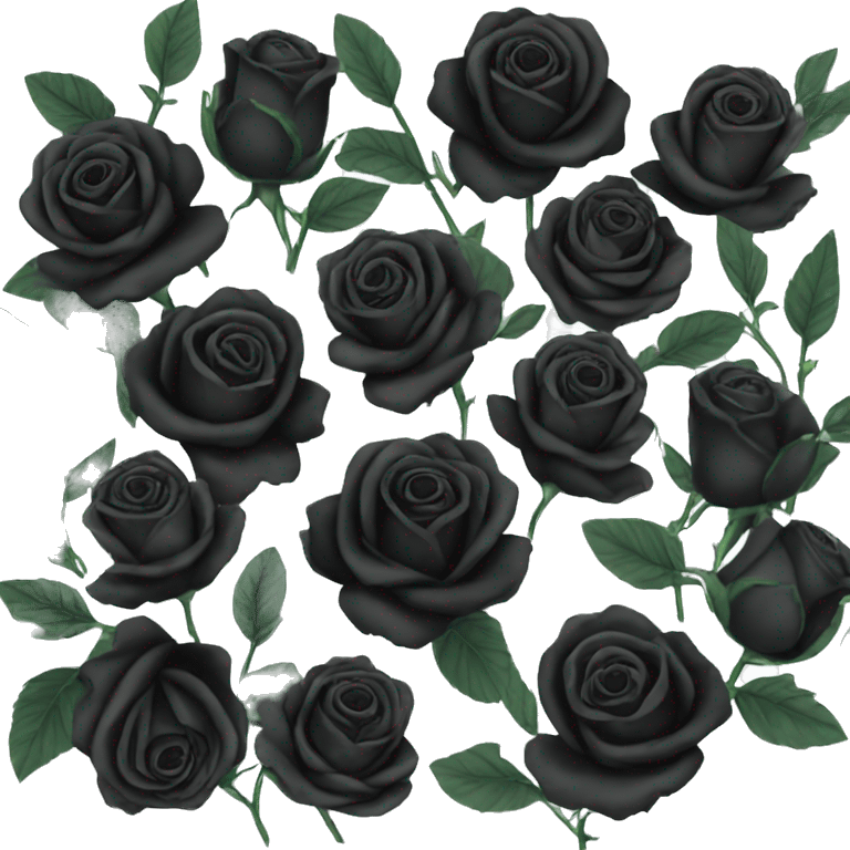 Black roses emoji