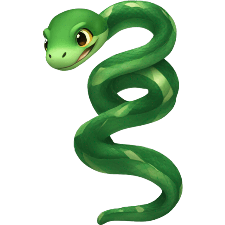 Slytherin cute snake with scarf emoji