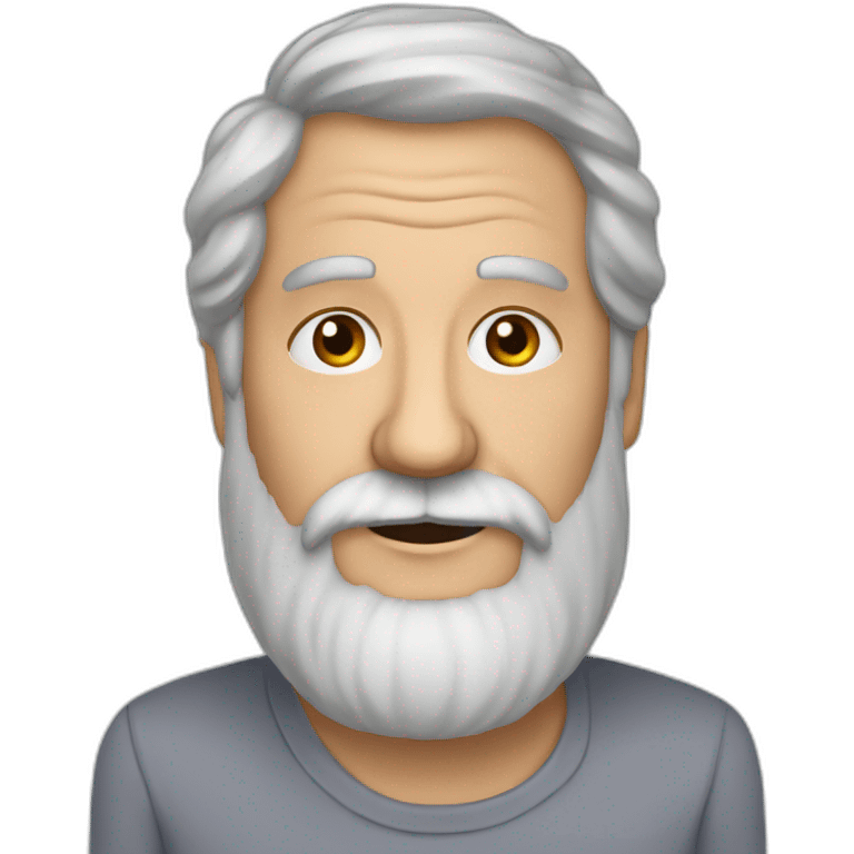 70 ans, barbe grise, cheveux courts gris emoji