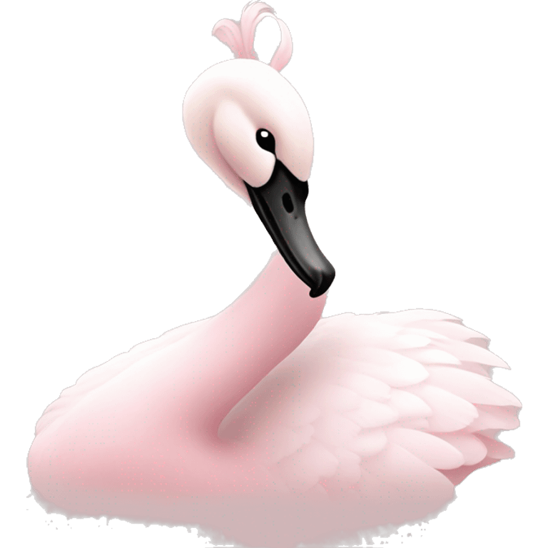 pastel pink swan emoji