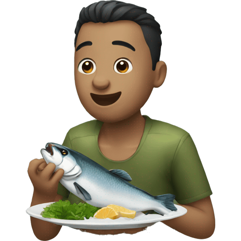 Pandya eating fish emoji