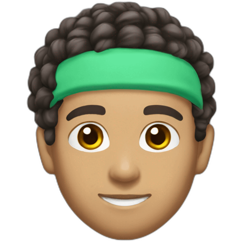 Lightskin socer player afrotaper hairband emoji