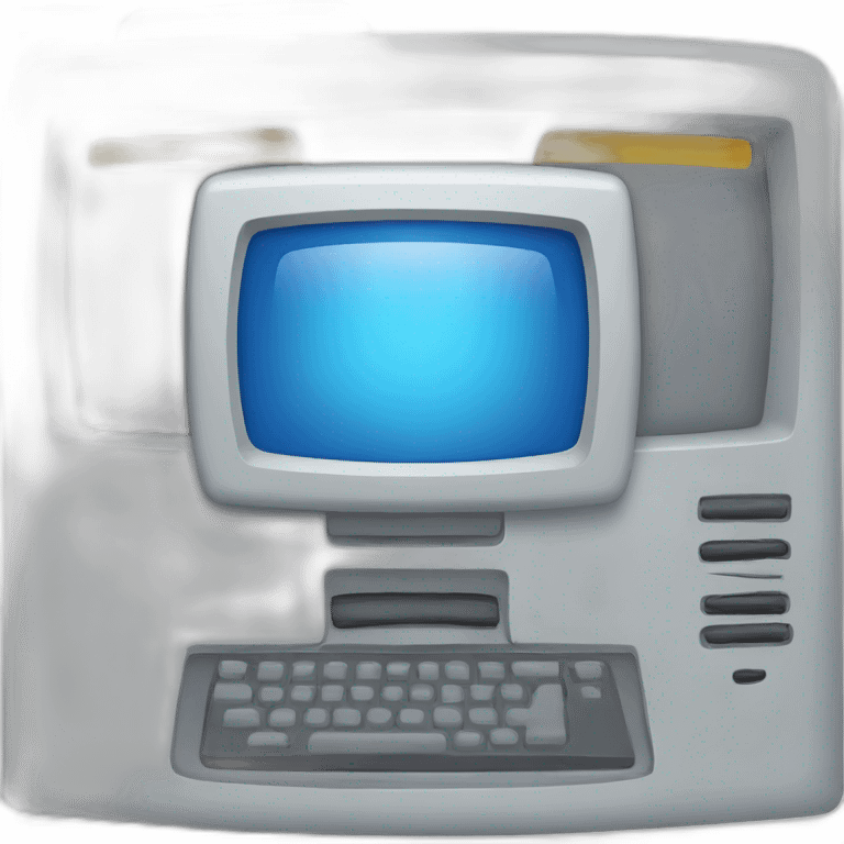 Computer with a edit program emoji