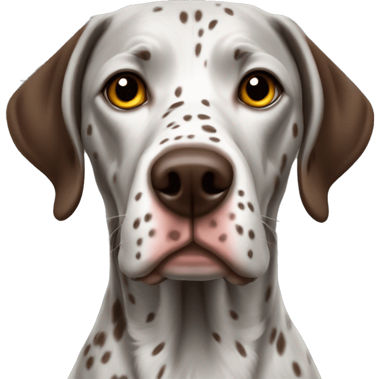 German short-haired  pointer brown eyes emoji