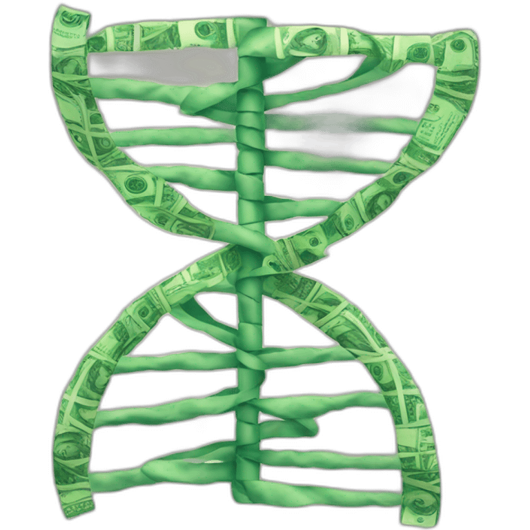 Dna with dollar banknotes emoji