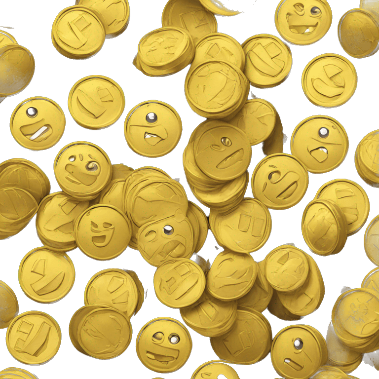 gold coins on the ground  emoji