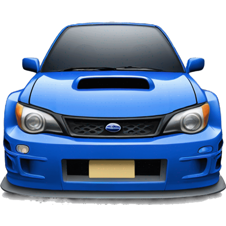 Blue subaru GC8 STI Rally Car front emoji