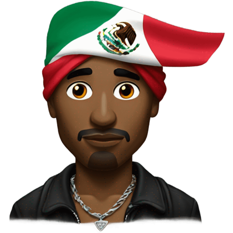 Tupac with Mexican flag  emoji