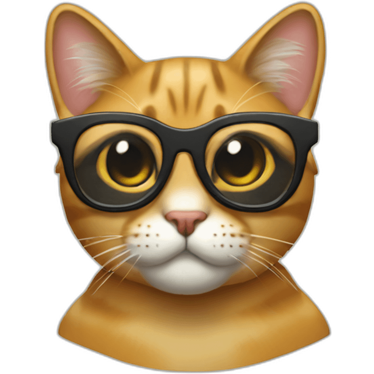 gato con gafas emoji