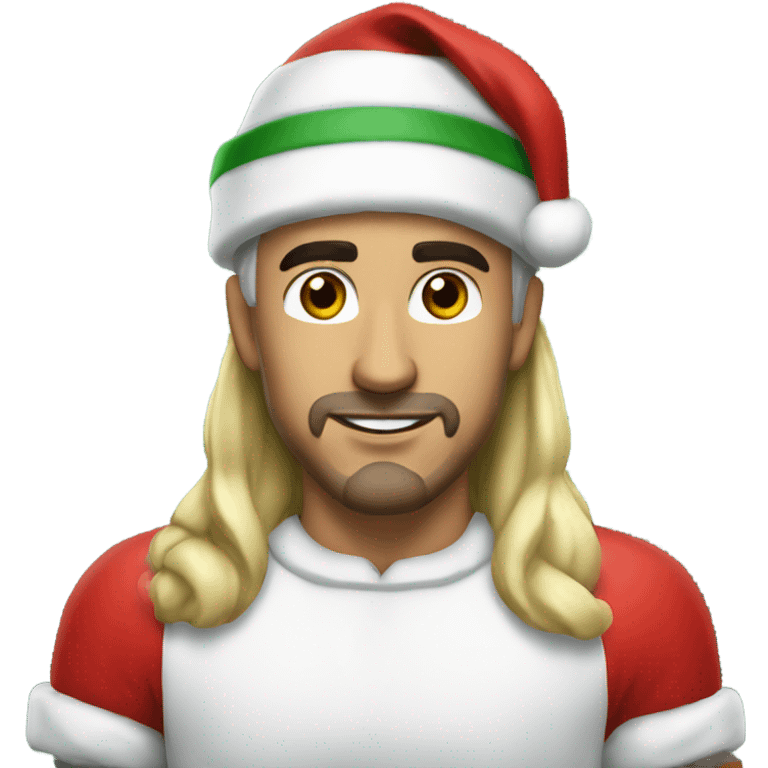 Matt Lafleur in a Santa hat emoji