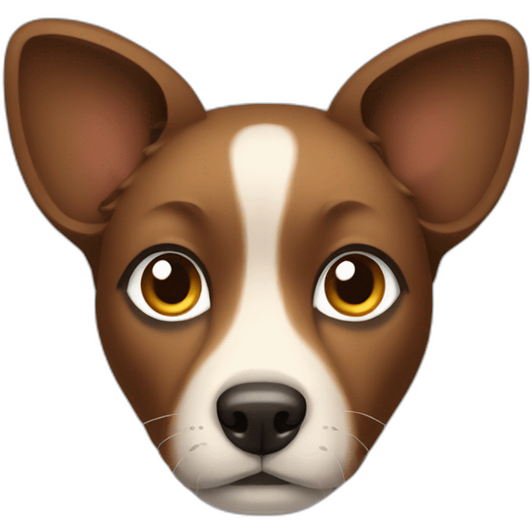 sable dog with folded ears emoji