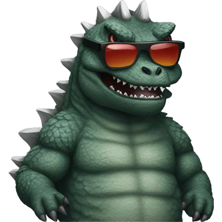 Godzilla with sunglasses emoji