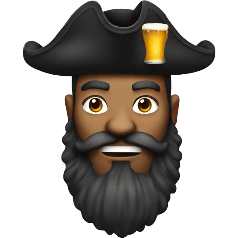 blackbeard with beer emoji