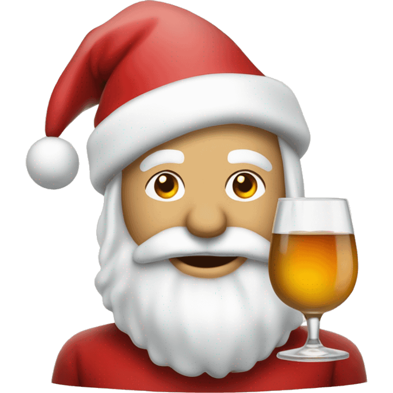 Weihnachtsmann mit whiskeyflassche emoji