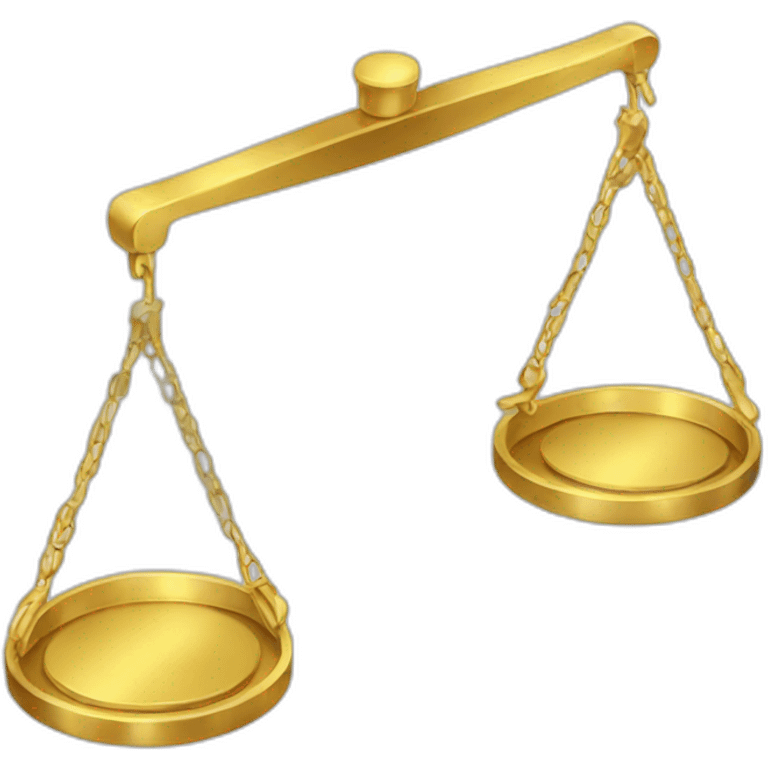 Golden balance scales emoji