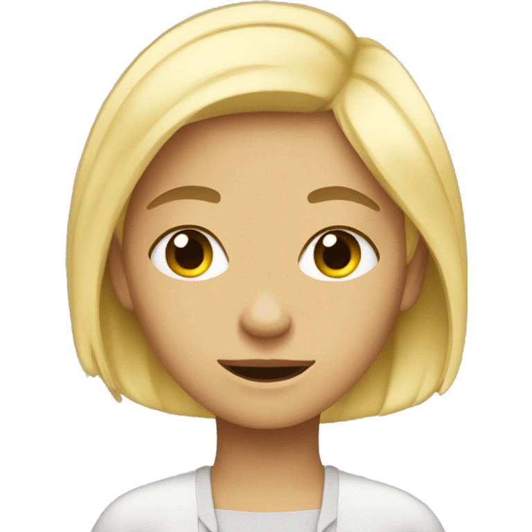 Lazy blonde girl emoji