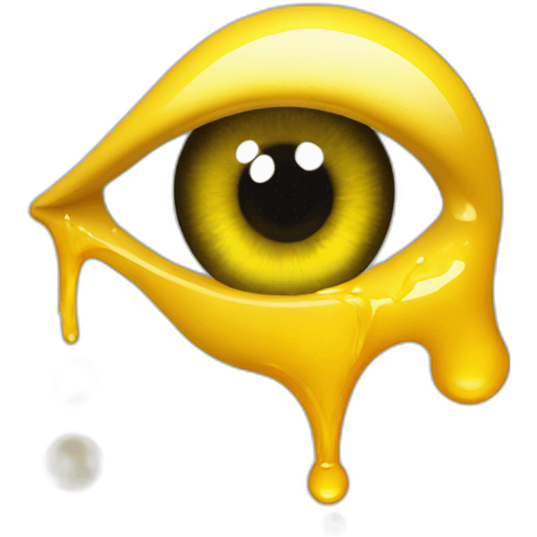 eye dropper with yellow liquid emoji