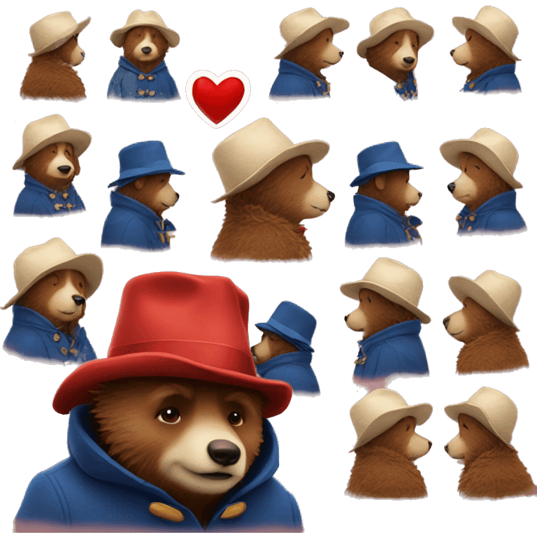 Paddington kiss love emoji