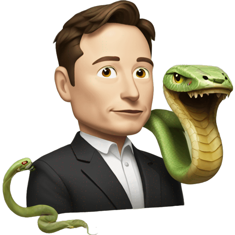 elon musk with a snake  emoji