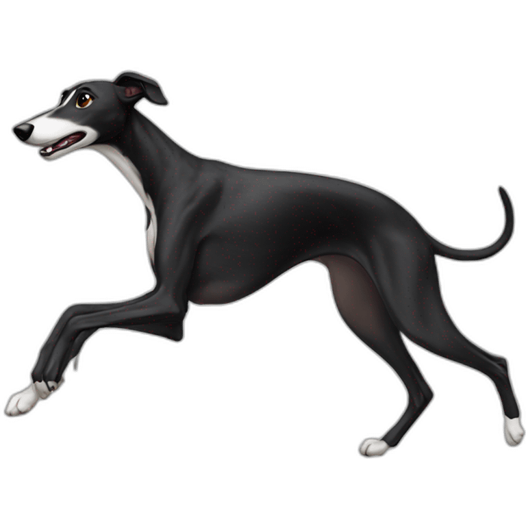 Black Greyhound running emoji