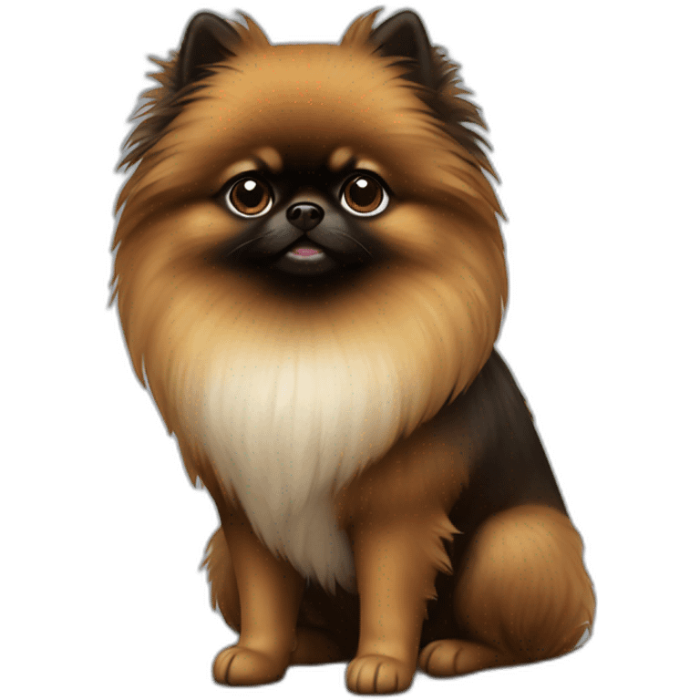 Dark Pomerania sit emoji