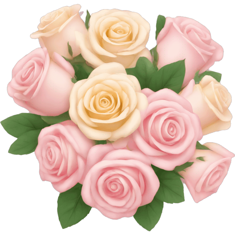 pastel rose bouquet  emoji