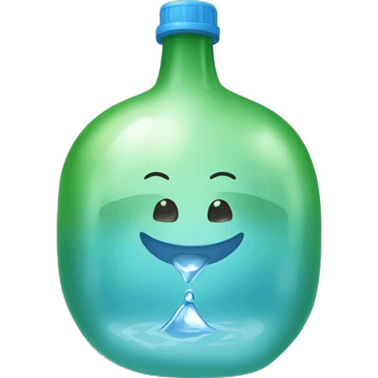 Bouteille d'eau à l'envers emoji