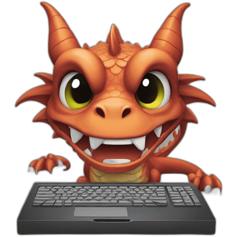 dragon-ware computer hacker emoji