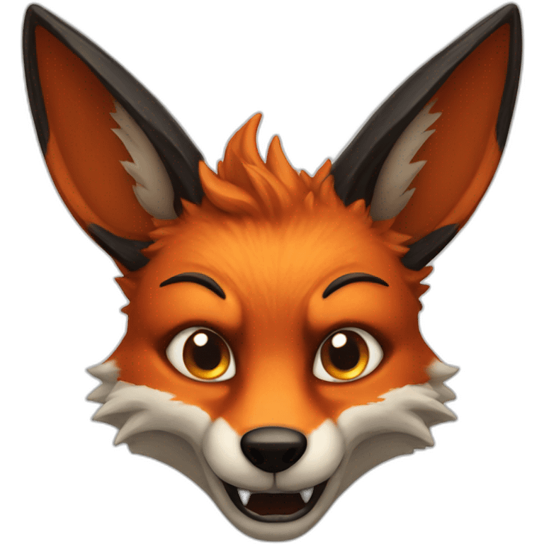 evil fox with horns emoji