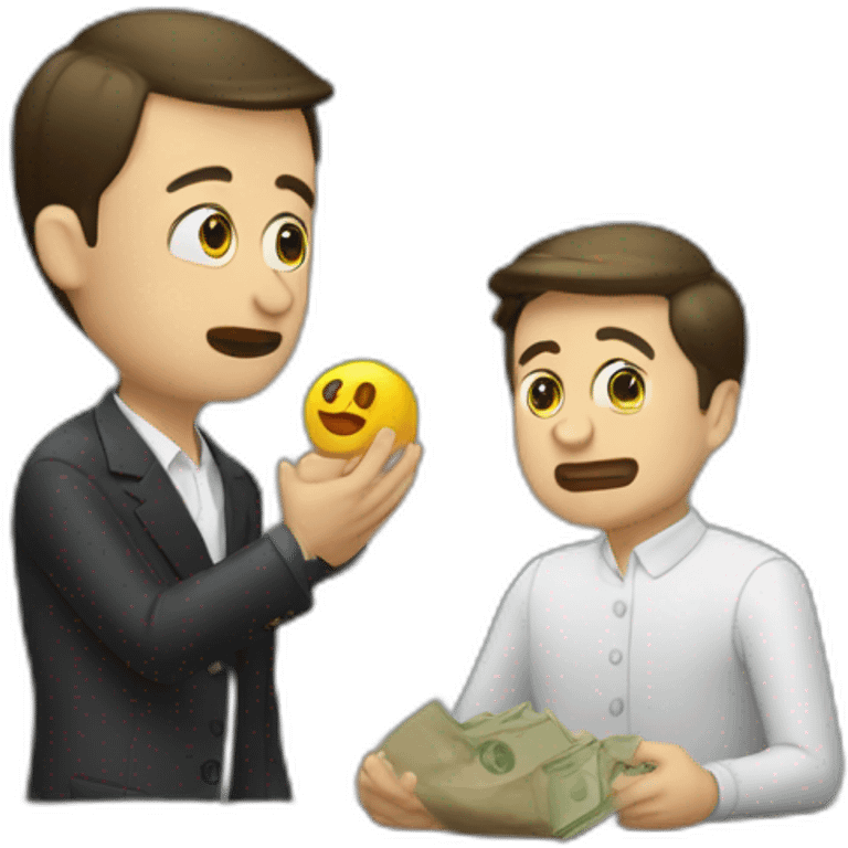 Zelensky begging money emoji