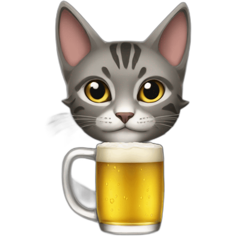 mewtow drinking a beer emoji