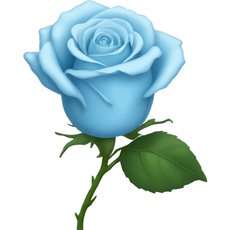 Light blue rose flower emoji